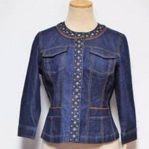 Ruby Rd | Studded Denim Jacket